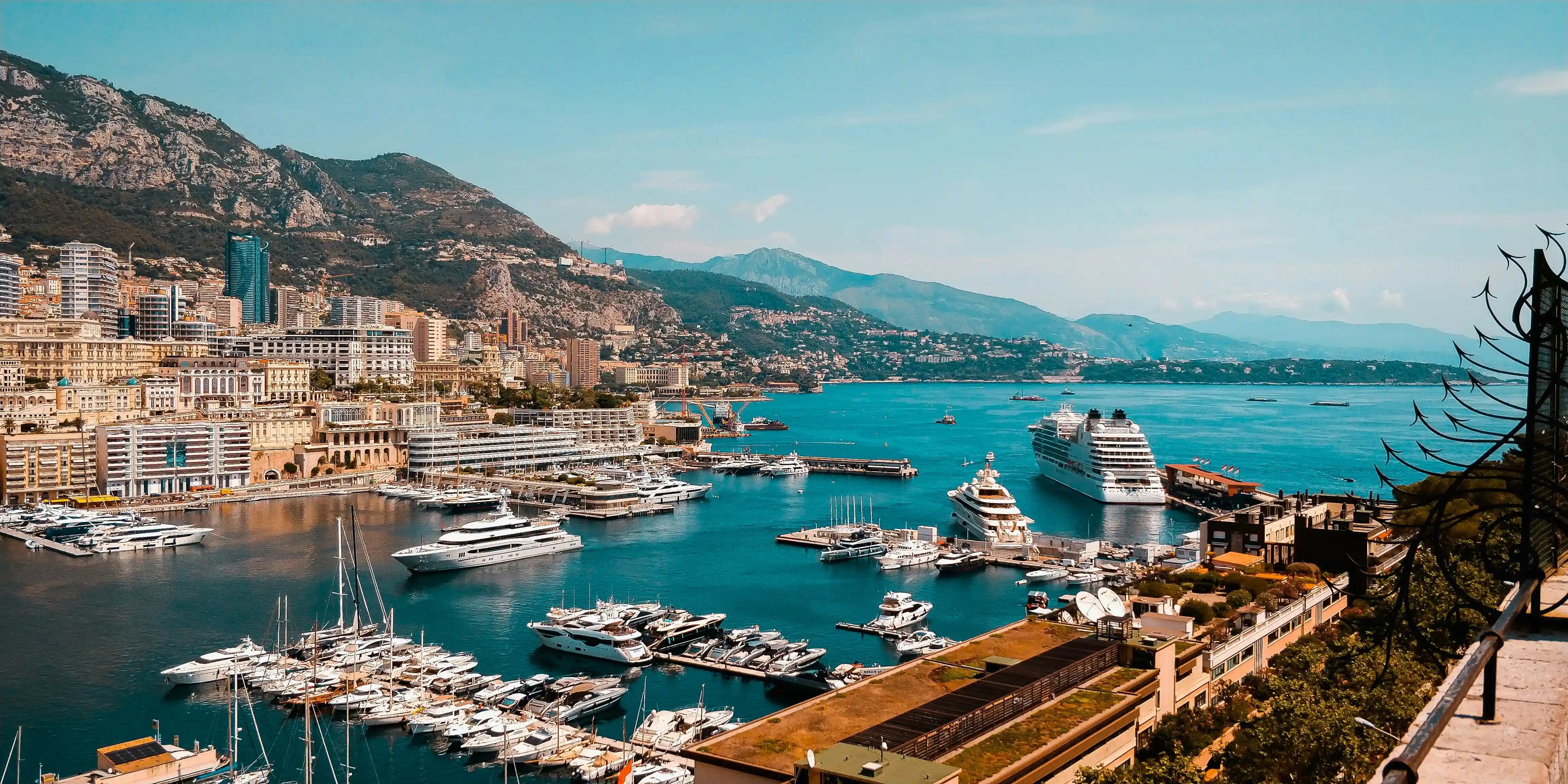 Aerial view of Monaco from a MONACAIR helicopter